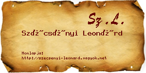 Szécsényi Leonárd névjegykártya